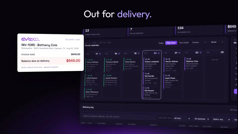 Out for delivery.