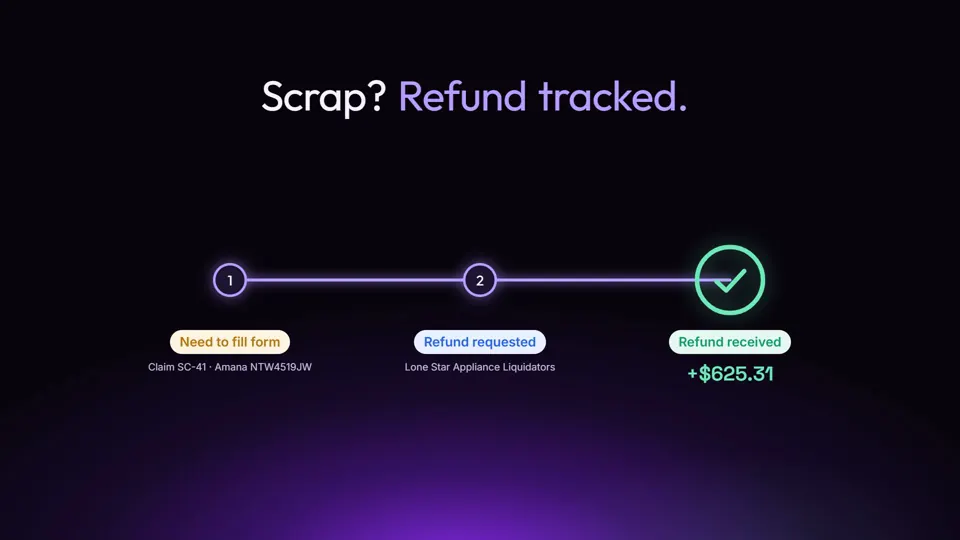 Scrap? Refund tracked.